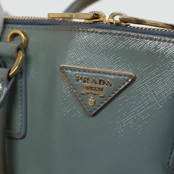 PRADA Hand Bag Safiano leather 2way Blue Auth - Picture 12 of 16